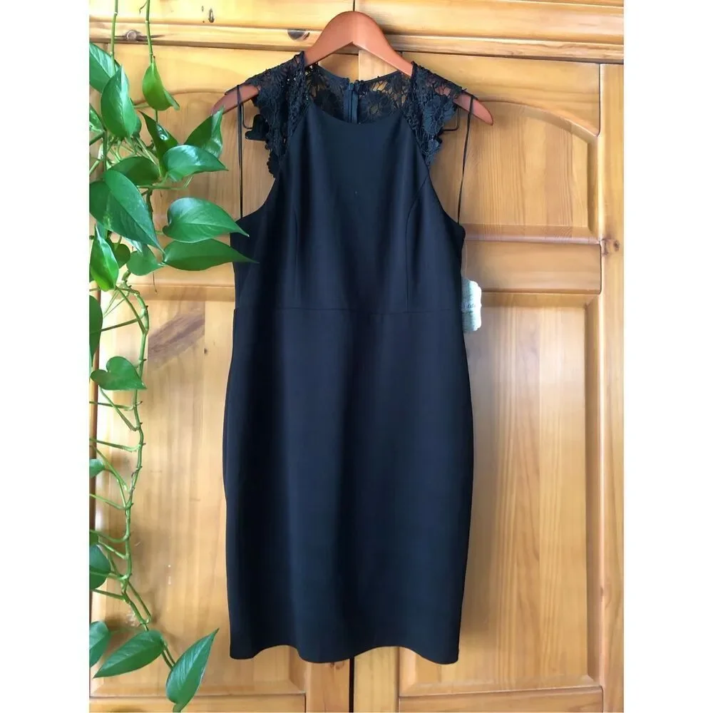 Altar’d State Black Lace Sheath Dress NWT Sleeveless Size L